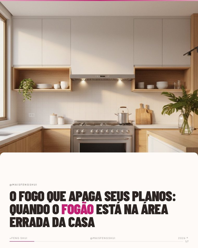 Carrossel Anali Feng Shui — fogão e a área errada da casa